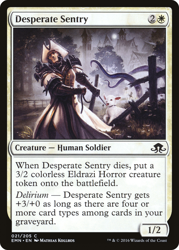 Image of Desperate Sentry (EMN-021) - Eldritch Moon Foil