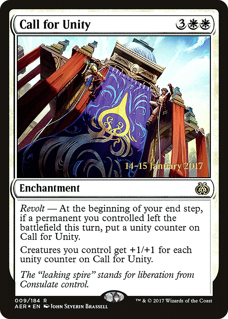Image of Call for Unity (PRE-009) - Aether Revolt Promos Foil