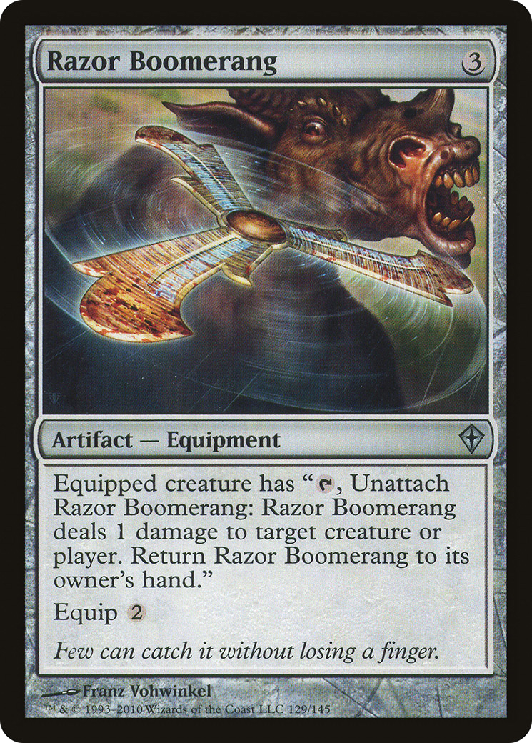 Image of Razor Boomerang (WWK-129) - Worldwake Foil