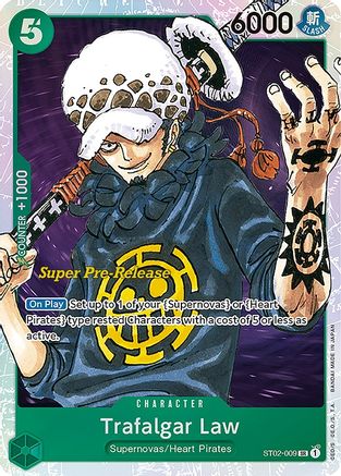Image of Trafalgar Law (ST02-009) - Super Pre-Release Starter Deck 2: Worst Generation Foil