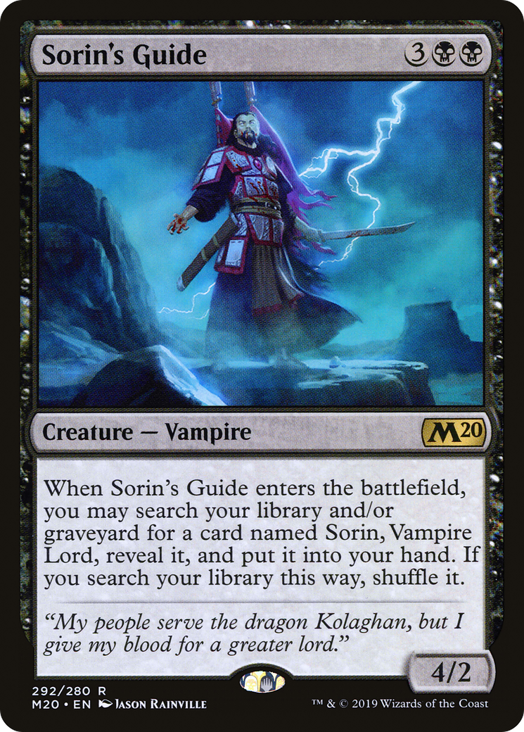 Image of Sorin's Guide (M20-292) - Core Set 2020