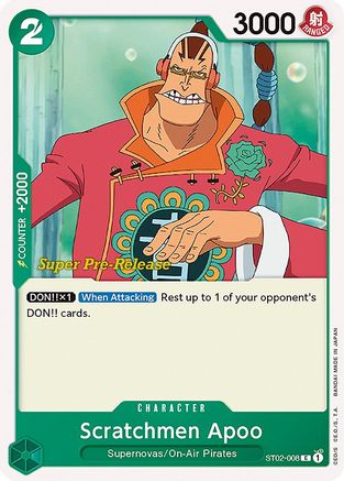 Image of Scratchmen Apoo (ST02-008) - Super Pre-Release Starter Deck 2: Worst Generation