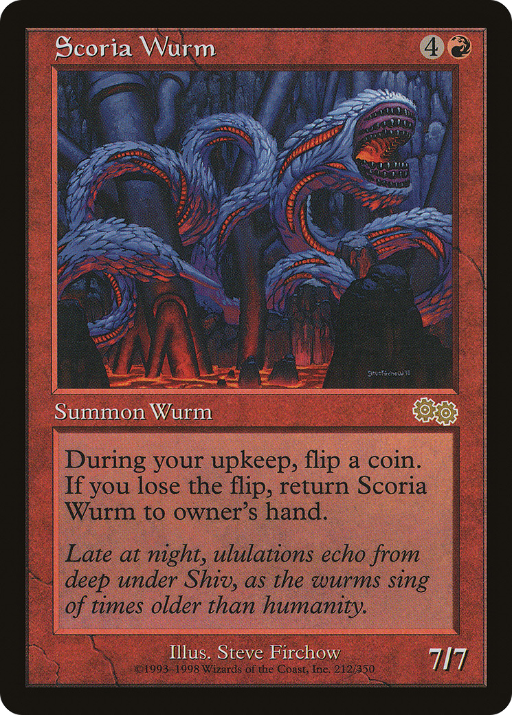Image of Scoria Wurm (USG-212) - Urza's Saga