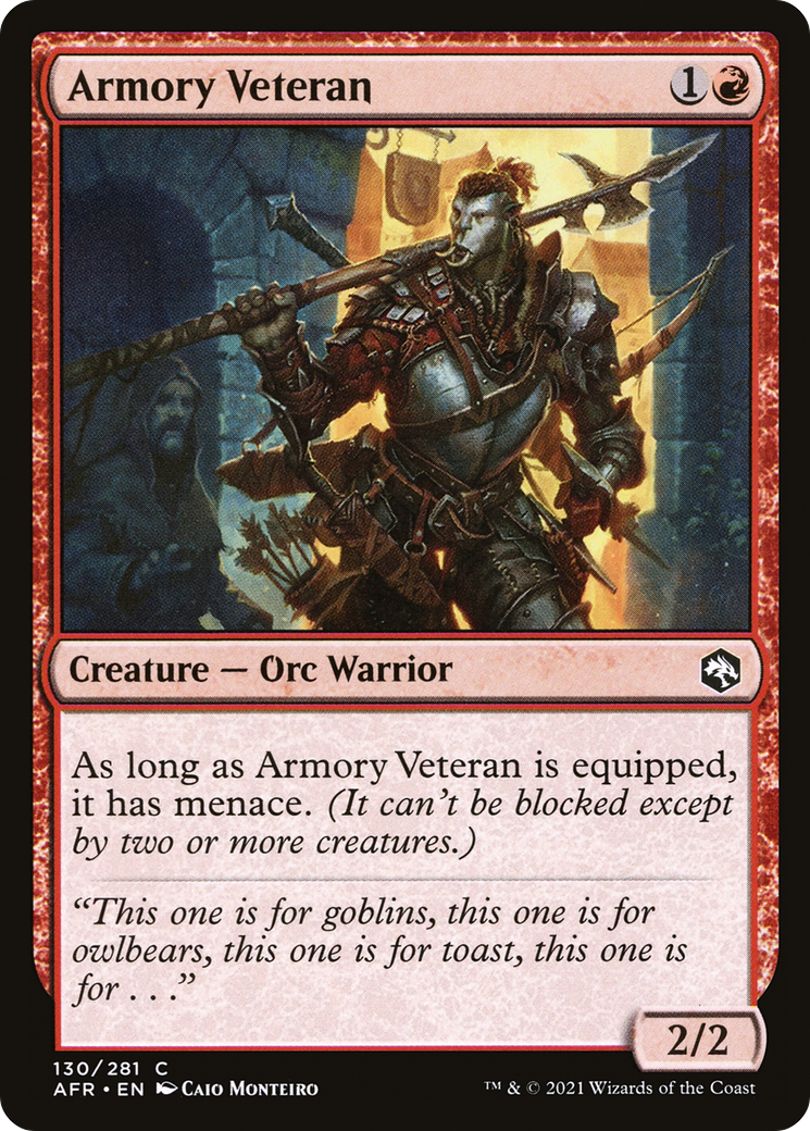 Image of Armory Veteran (AFR-130) - Adventures in the Forgotten Realms Foil