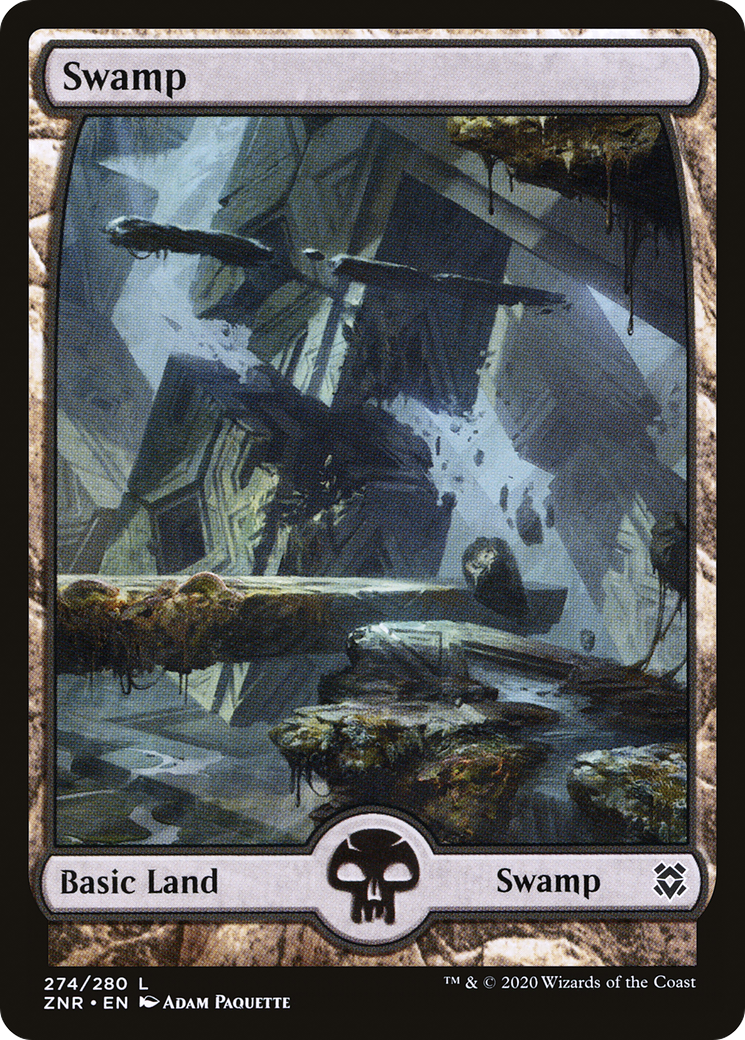 Image of Swamp (274) - Full Art (ZNR-274) - Zendikar Rising Foil