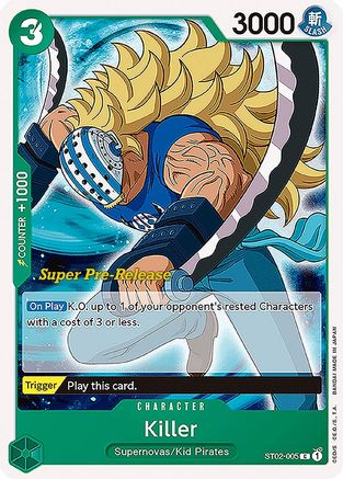 Image of Killer (ST02-005) - Super Pre-Release Starter Deck 2: Worst Generation