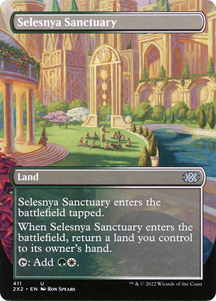 Image of Selesnya Sanctuary (Borderless) (2X2-411) - Double Masters 2022 (Borderless)