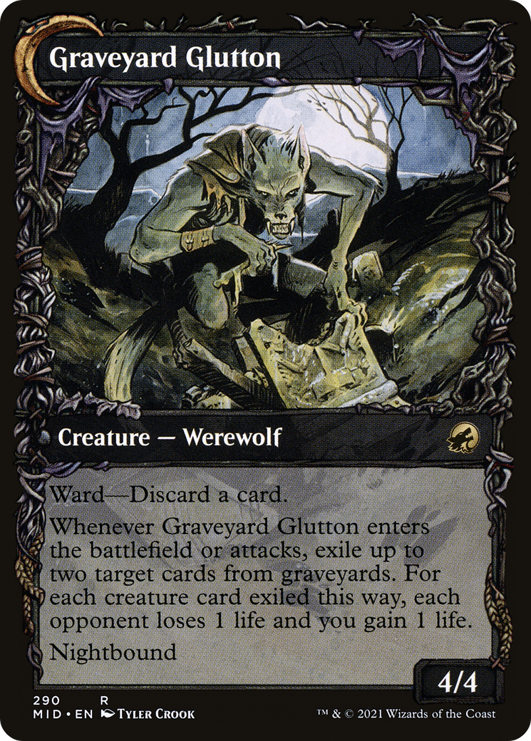 Image of Graveyard Trespasser (Showcase) (MID-290) - Innistrad: Midnight Hunt: (Showcase, Double Faced Transform)