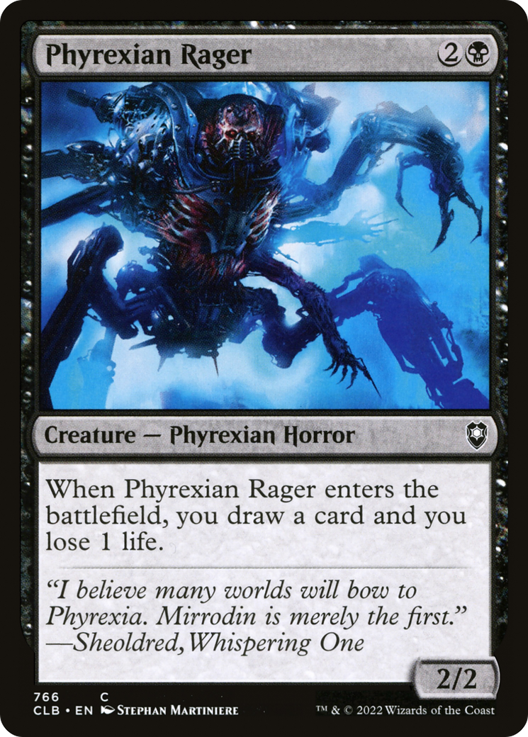 Image of Phyrexian Rager (CLB-766) - Commander Legends: Battle for Baldur's Gate
