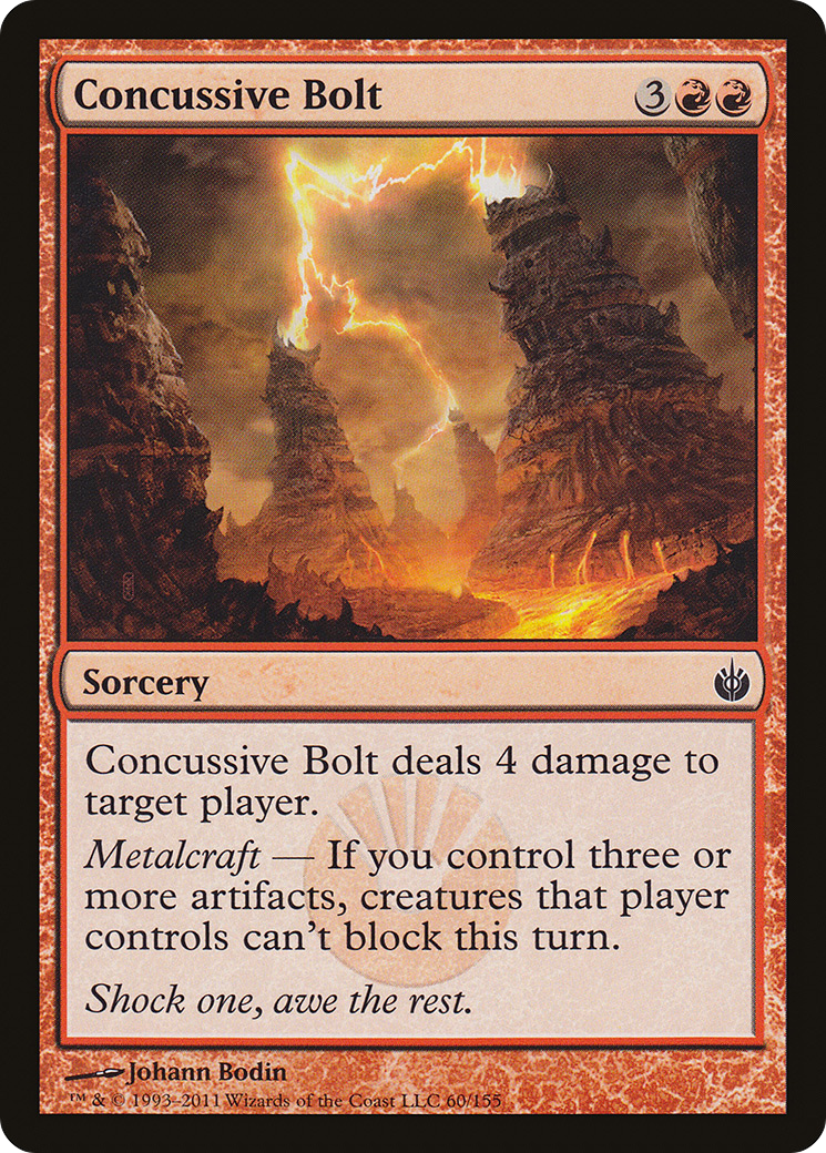 Image of Concussive Bolt (MBS-060) - Mirrodin Besieged Foil