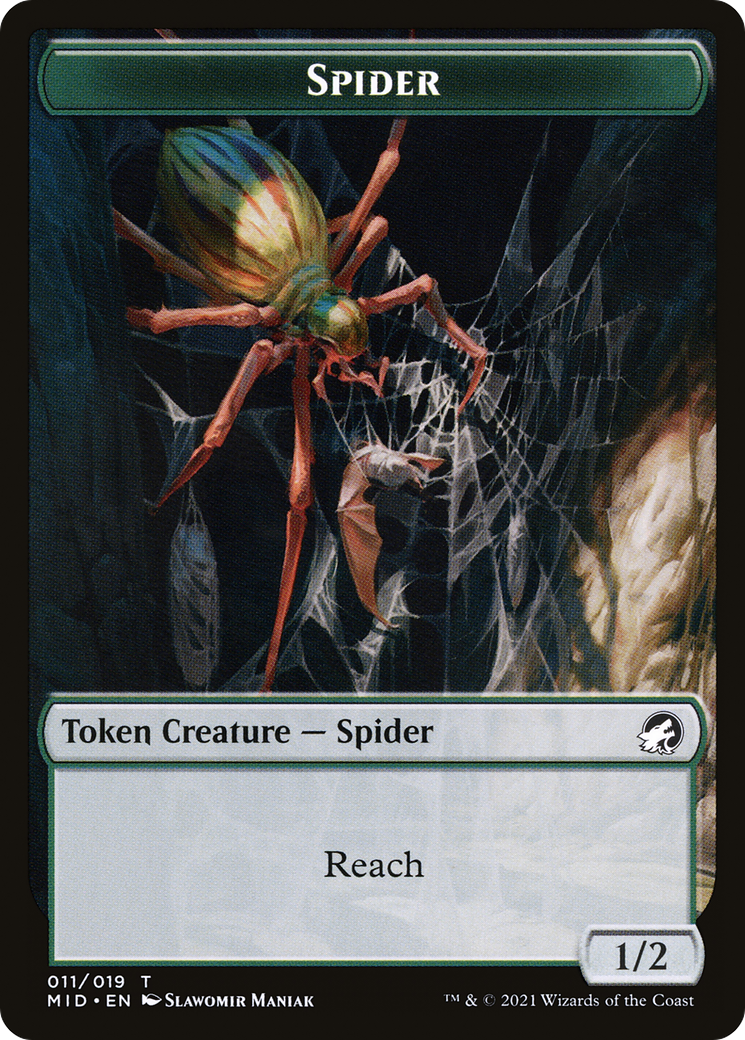 Image of Spider (TMID-011) - Innistrad: Midnight Hunt Tokens