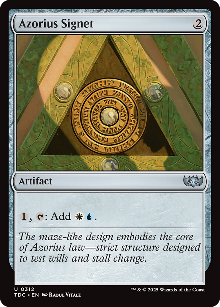 Image of Azorius Signet (TDC-312) - Commander: Tarkir: Dragonstorm