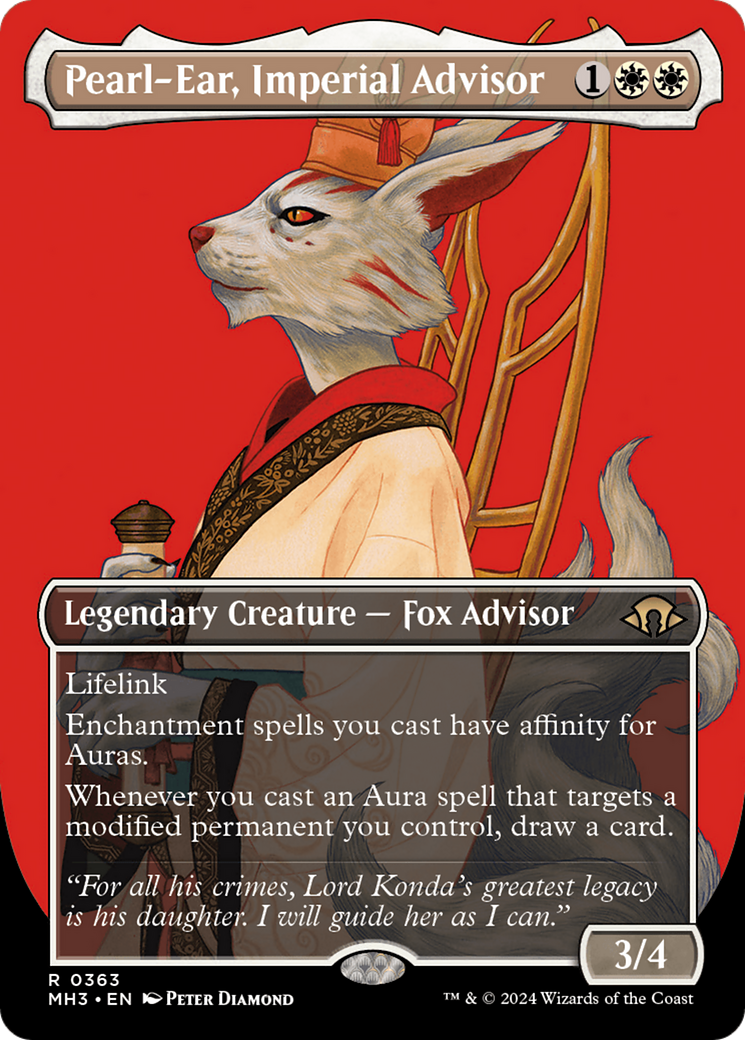 Image of Pearl-Ear, Imperial Advisor (Borderless) (MH3-363) - Modern Horizons 3 (Borderless) Foil
