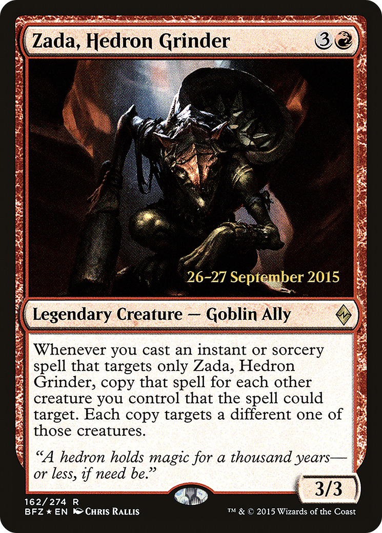 Image of Zada, Hedron Grinder (PRE-162) - Battle for Zendikar Promos Foil
