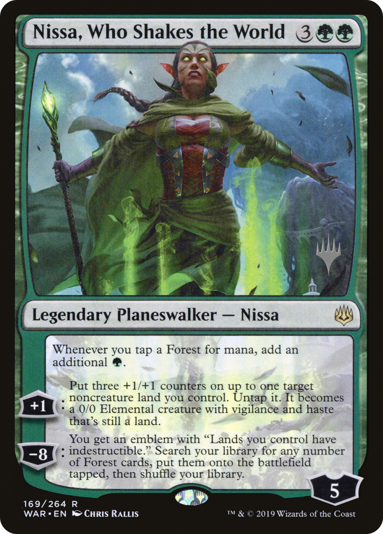 Image of Nissa, Who Shakes the World (PPELD-169) - War of the Spark Promos