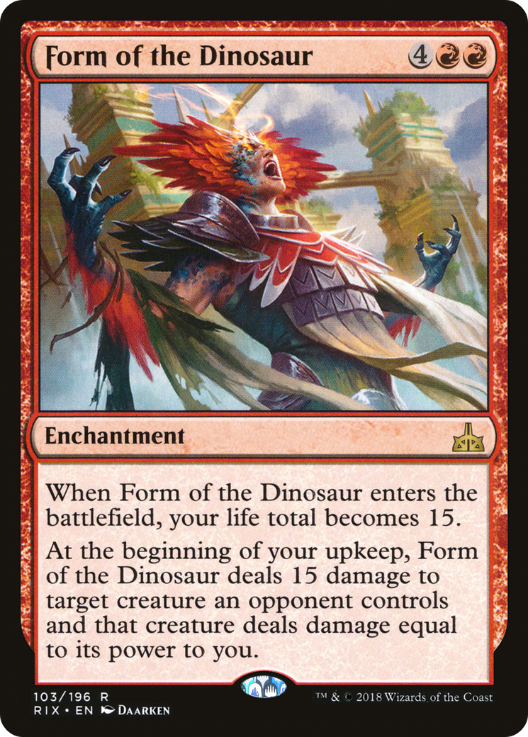 Image of Form of the Dinosaur (RIX-103) - Rivals of Ixalan