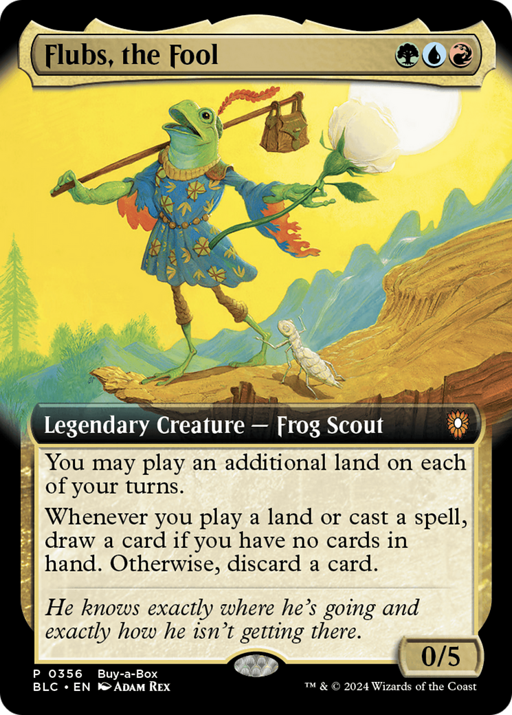 Image of Flubs, the Fool (Extended Art) (BABP-356) - Bloomburrow Commander: (Extended Art)