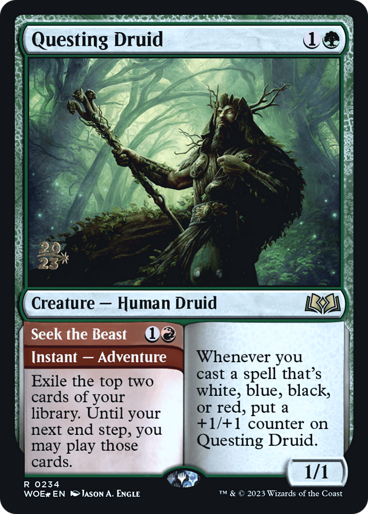 Image of Questing Druid (PRE-234) - Wilds of Eldraine Promos Foil