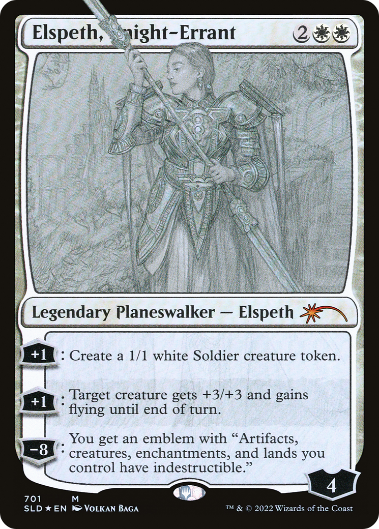 Image of Elspeth, Knight-Errant (Sketch Showcase) (SLD-701) - Secret Lair Drop Foil