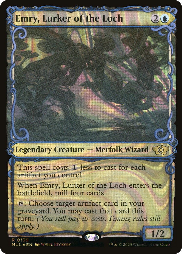 Image of Emry, Lurker of the Loch (Halo Foil) (MUL-139) - Multiverse Legends: (Showcase) Foil