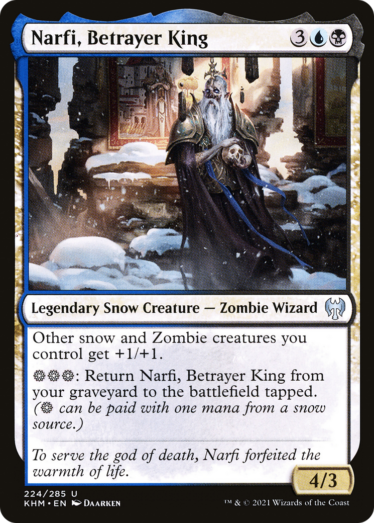 Image of Narfi, Betrayer King (KHM-224) - Kaldheim: (snow)
