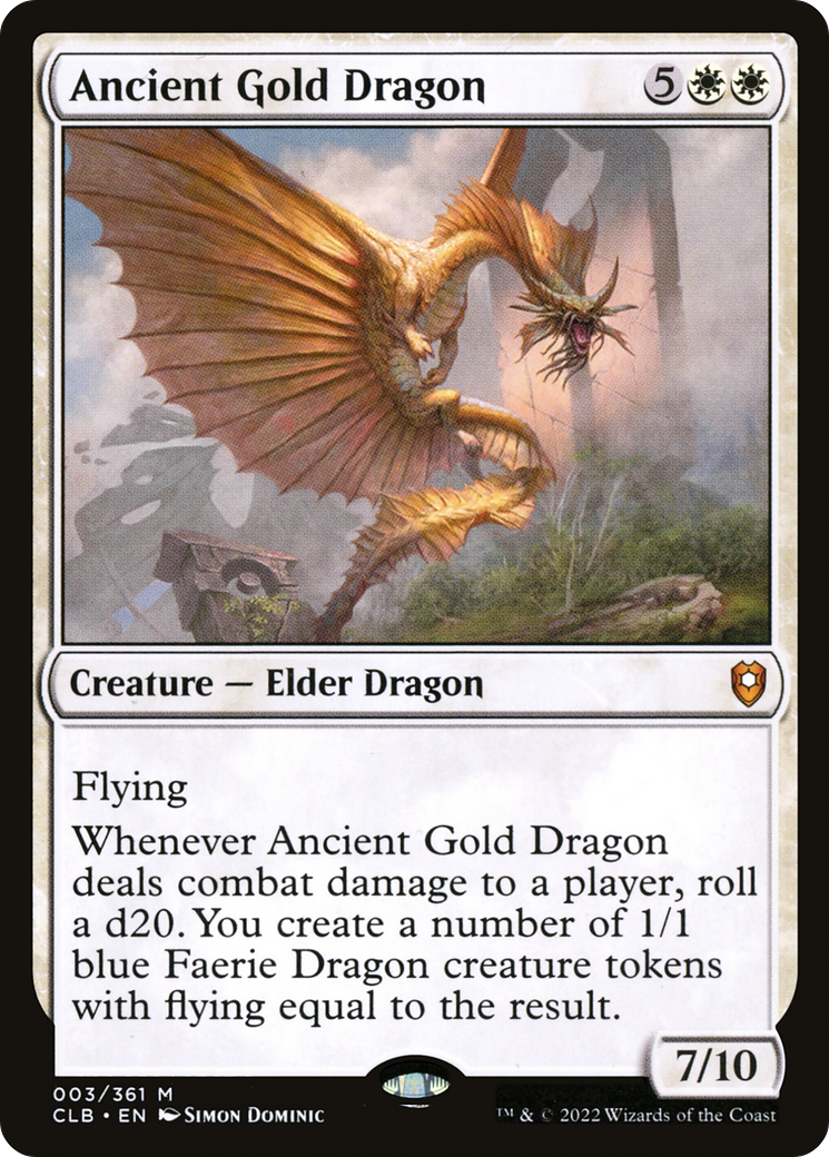 Image of Ancient Gold Dragon (CLB-003) - Commander Legends: Battle for Baldur's Gate