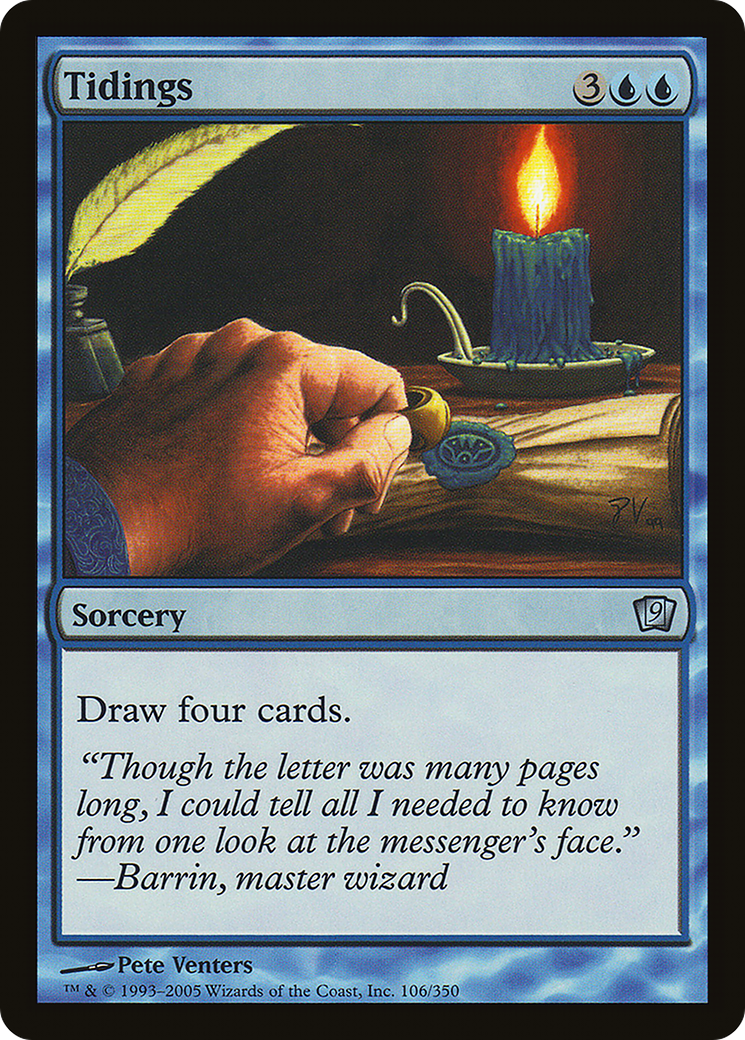 Image of Tidings (9ED-106★) - 9th Edition Foil