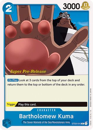 Image of Bartholomew Kuma (ST03-010) - Super Pre-Release Starter Deck 3: The Seven Warlords of the Sea