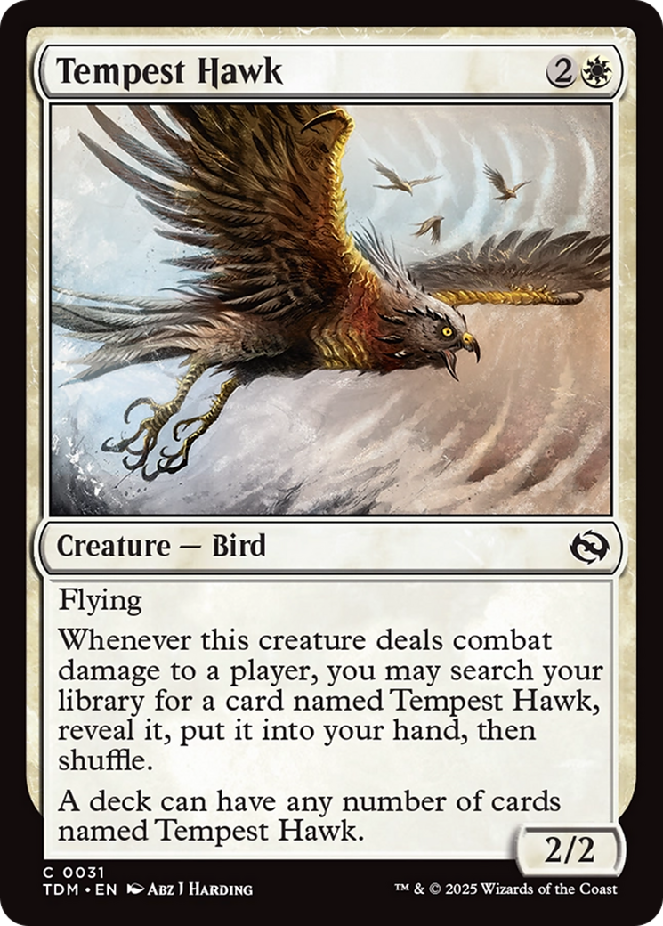 Image of Tempest Hawk (TDM-031) - Tarkir: Dragonstorm Foil