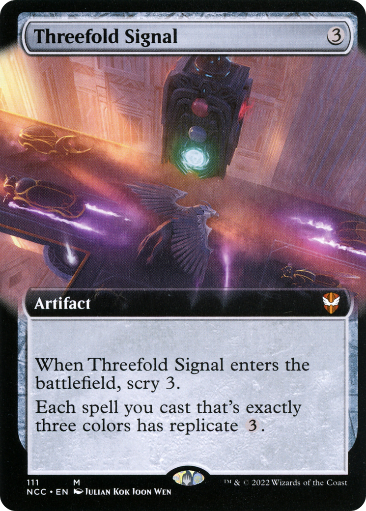 Image of Threefold Signal (Extended Art) (NCC-111) - New Capenna Commander: (Extended Art) Foil