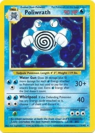 Image of Poliwrath 013/102  - Holofoil Base Set - Holo Rare