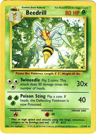 Image of Beedrill 017/102  Base Set - Rare