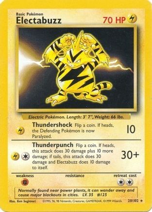 Image of Electabuzz 020/102  Base Set - Rare