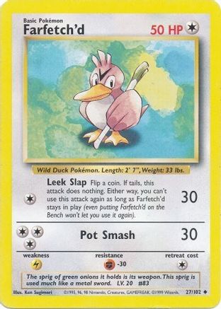 Image of Farfetch'd 027/102  Base Set - Uncommon