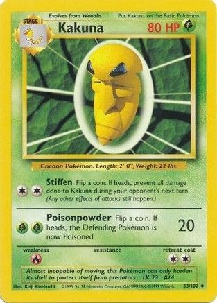 Image of Kakuna 033/102  Base Set - Uncommon