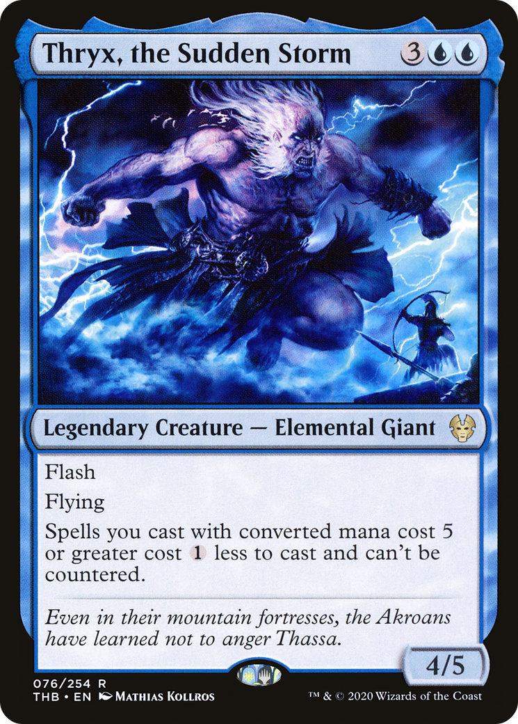 Image of Thryx, the Sudden Storm (THB-076) - Theros Beyond Death Foil