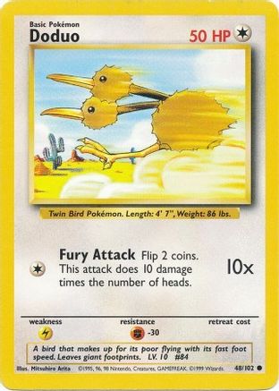 Image of Doduo 048/102  Base Set - Common