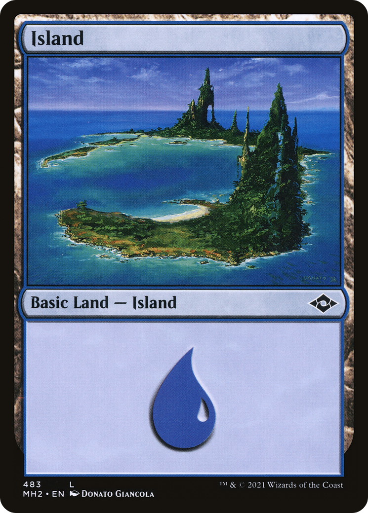 Image of Island (483) (MH2-483) - Modern Horizons 2 Etched Foil