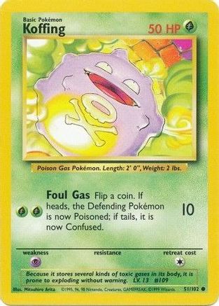 Image of Koffing 051/102  Base Set - Common