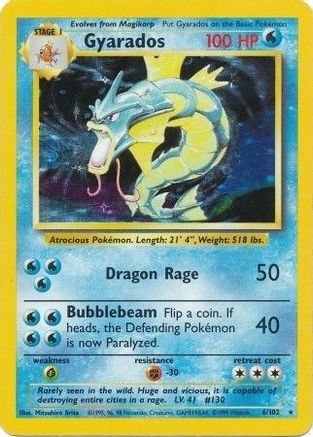 Image of Gyarados 006/102  - Holofoil Base Set - Holo Rare