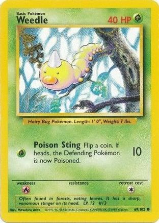 Image of Weedle 069/102  Base Set - Common