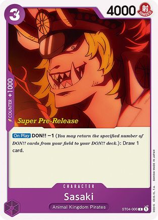 Image of Sasaki (ST04-006) - Super Pre-Release Starter Deck 4: Animal Kingdom Pirates