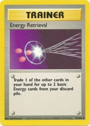 Image of Energy Retrieval 081/102  Base Set - Uncommon