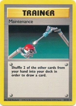 Image of Maintenance 083/102  Base Set - Uncommon
