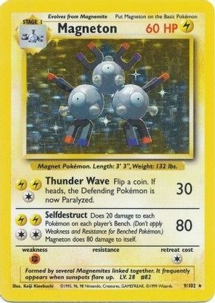 Image of Magneton 009/102  - Holofoil Base Set - Holo Rare