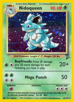 Image of Nidoqueen 012/130  - Holofoil Base Set 2 - Holo Rare