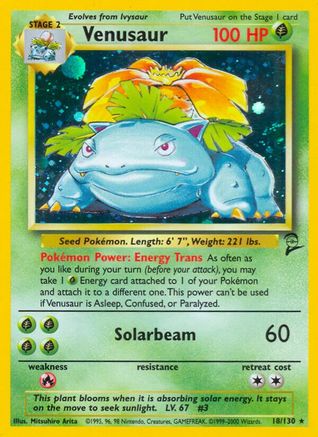 Image of Venusaur 018/130  - Holofoil Base Set 2 - Holo Rare