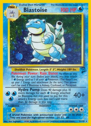 Image of Blastoise 002/130  - Holofoil Base Set 2 - Holo Rare