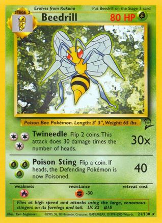 Image of Beedrill 021/130  Base Set 2 - Rare
