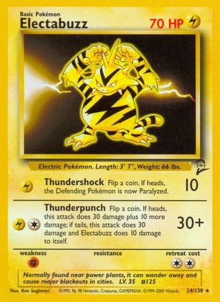 Image of Electabuzz 024/130  Base Set 2 - Rare